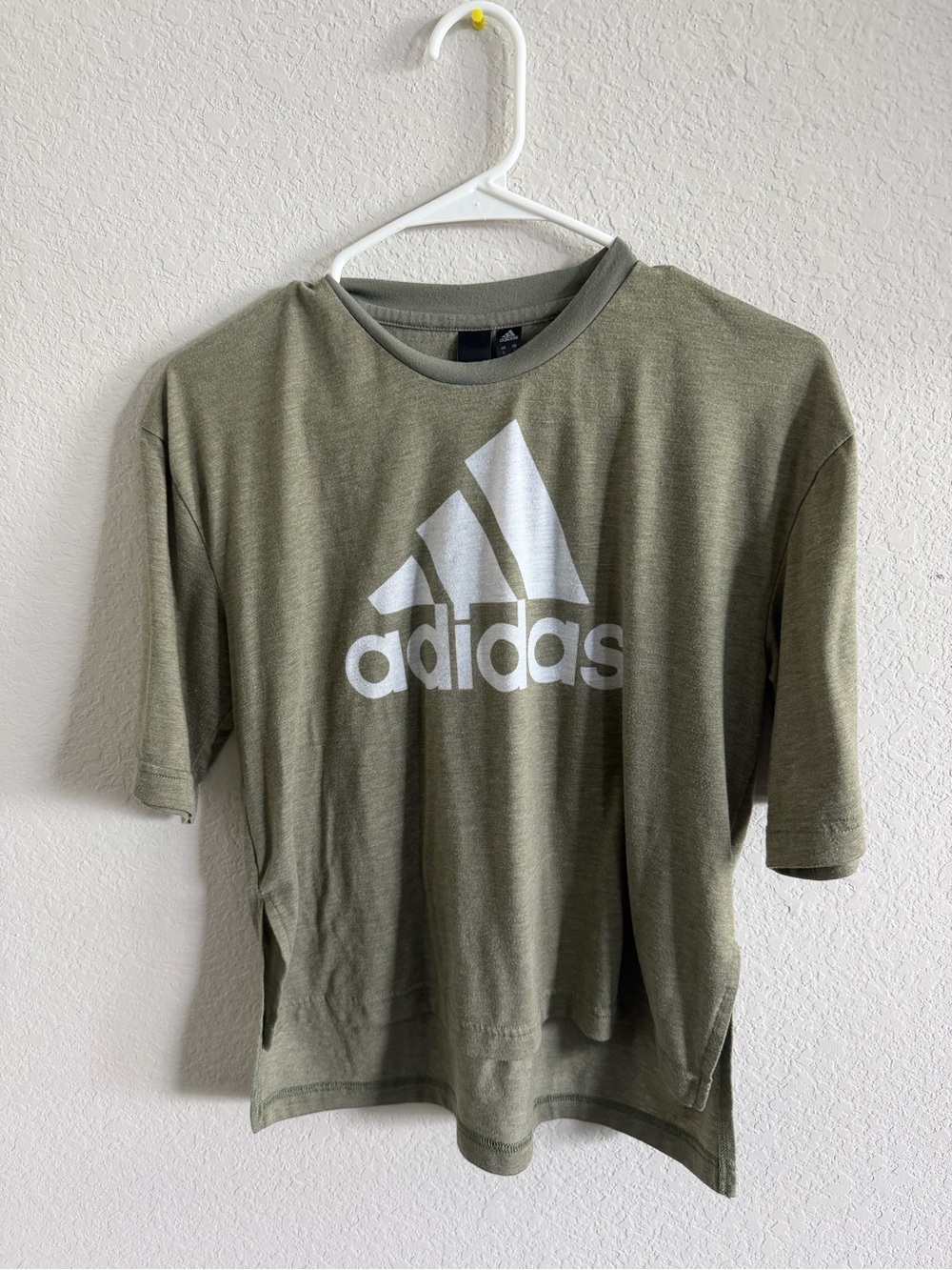 adidas Olive Green Logo Short Sleeve Tee